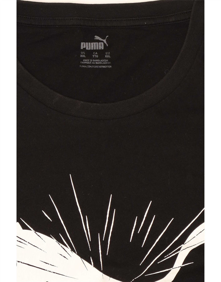 Puma Camiseta gráfica para hombre Top 2XL Negro