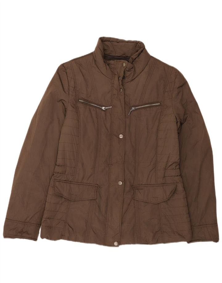 Geox Chaqueta utilitaria para mujer UK 44 Grande Poliéster marrón