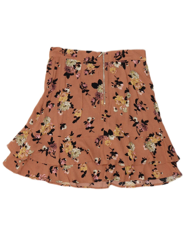 Minifalda Oasis para mujer UK 8 Small W28 Viscosa floral rosa