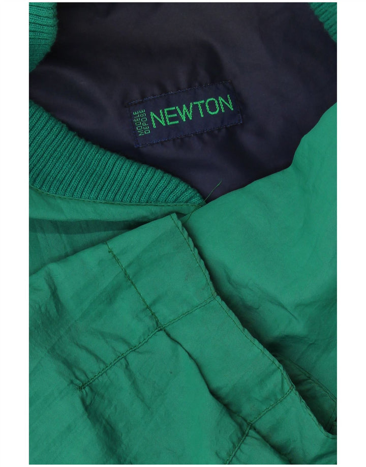NEWTON Chaqueta bomber para hombre UK 42 XL Algodón color block verde