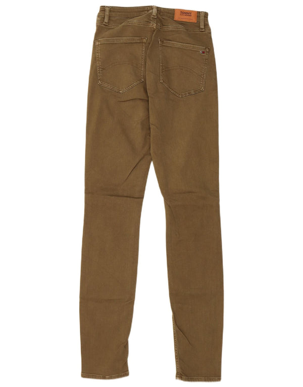 Tommy Hilfiger Vaqueros ajustados de talle alto para mujer W27 L32 Caqui