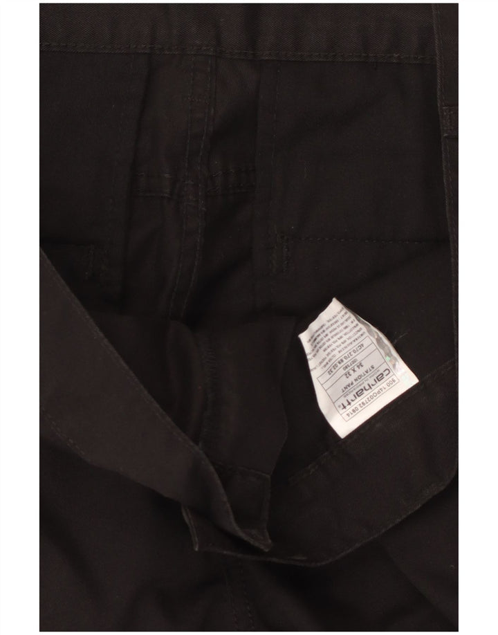 CARHARTT Pantalón chino recto para hombre W34 L32 Algodón negro