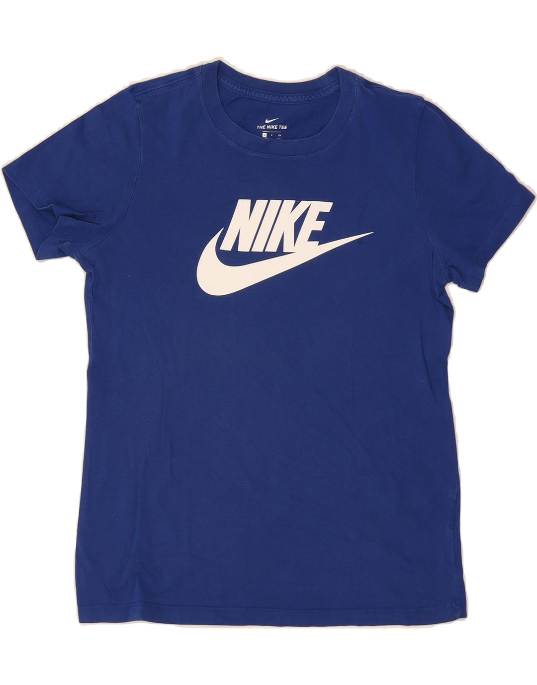 NIKE Womens Graphic T-Shirt Top UK 10 Small Blue Vintage Nike and Second-Hand Nike from Messina Hembry 