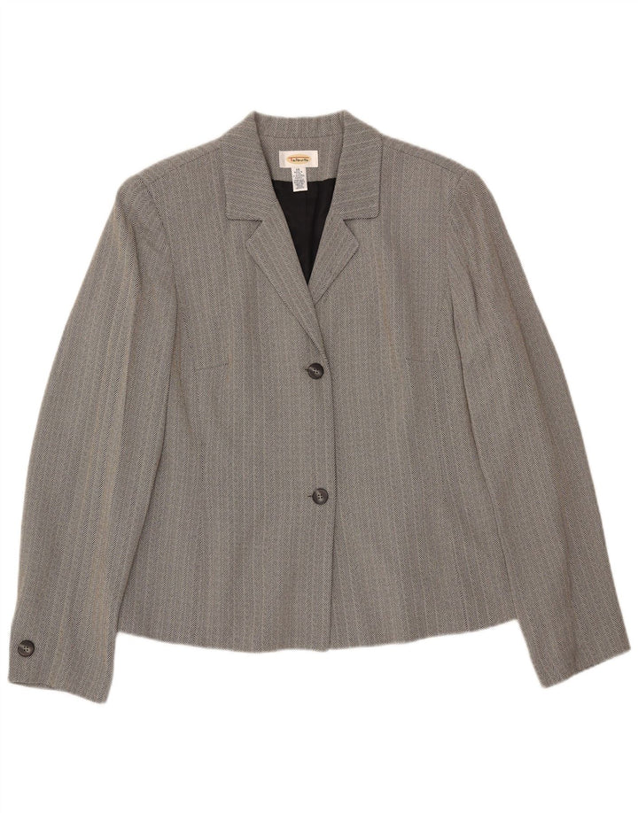 Talbots Conjunto de 2 piezas con 2 botones para mujer UK 16 Large W34 L30 Grey Herringbone