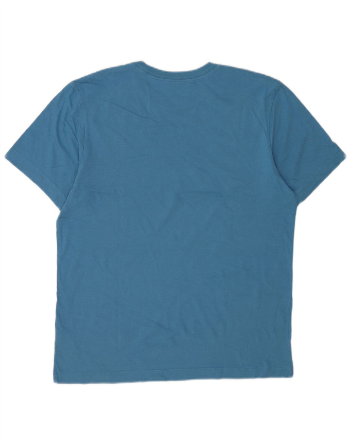 Nike - Camiseta gráfica para hombre, parte superior de algodón azul medio