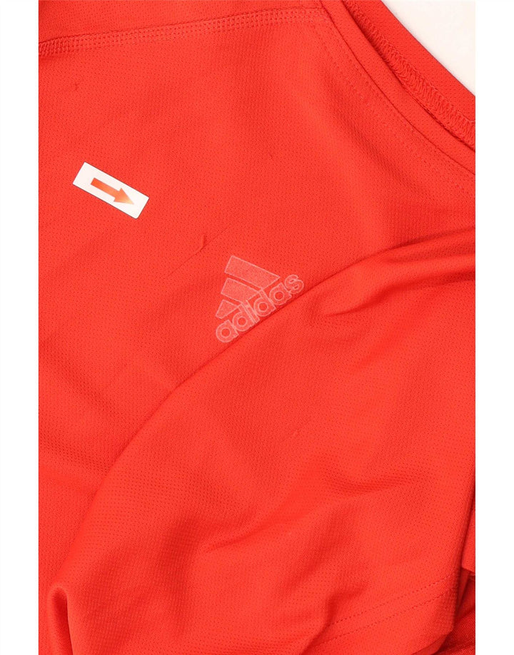 Adidas Hombre Chaleco Top XL Rojo Colorblock Poliéster