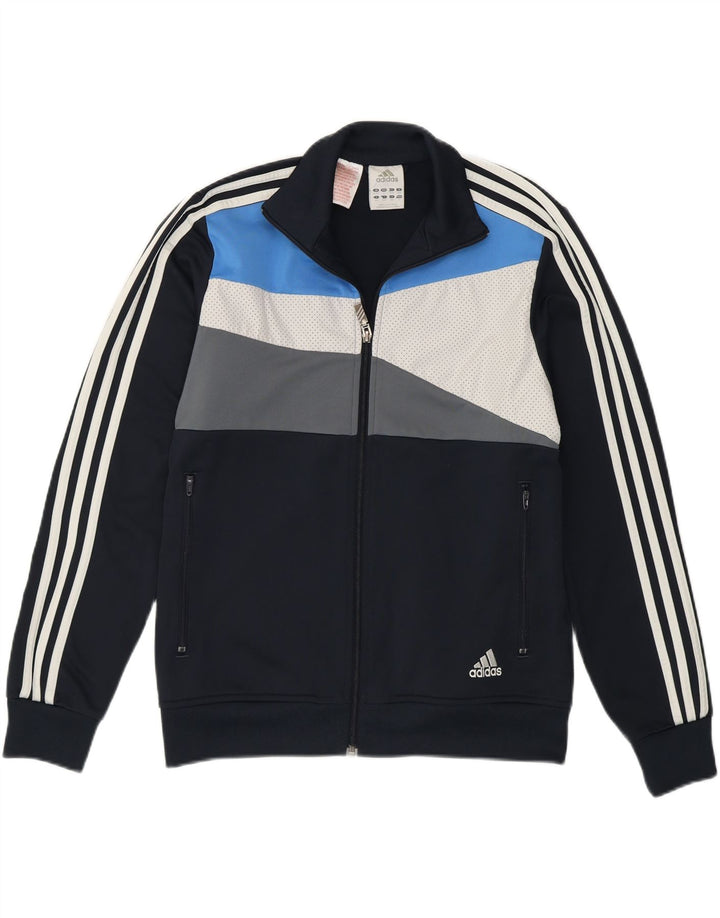 Adidas - Chaqueta de chándal para niño, 13-14 años, color azul marino