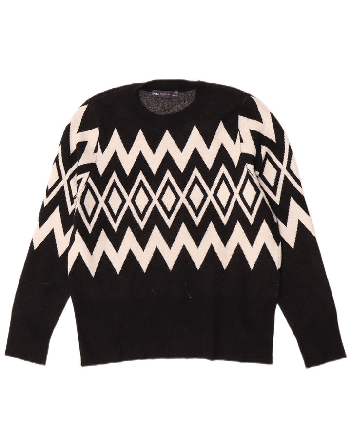 Marks & Spencer - Jersey de cuello redondo para mujer, talla 40, talla M, color negro