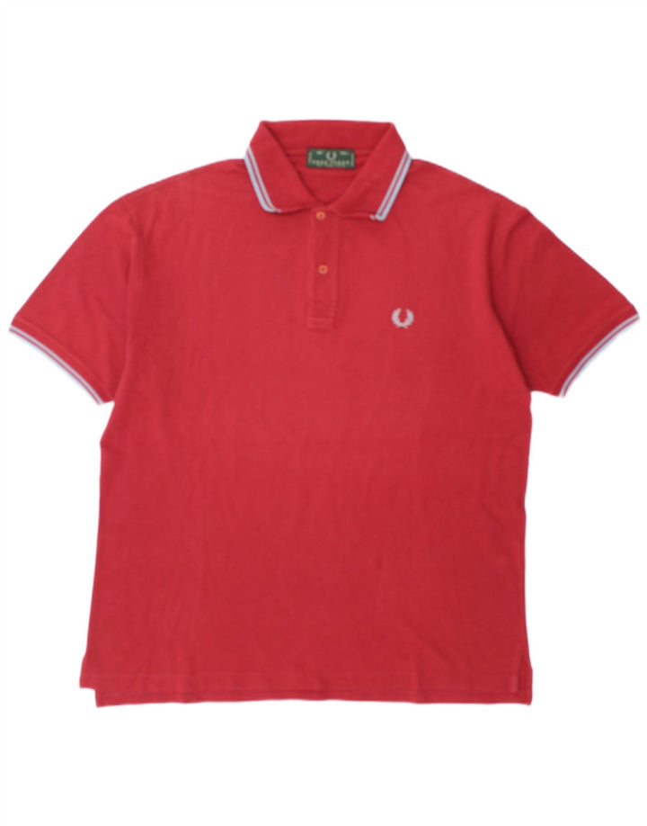 Fred Perry Polo Para Hombre Grande Algodón Borgoña