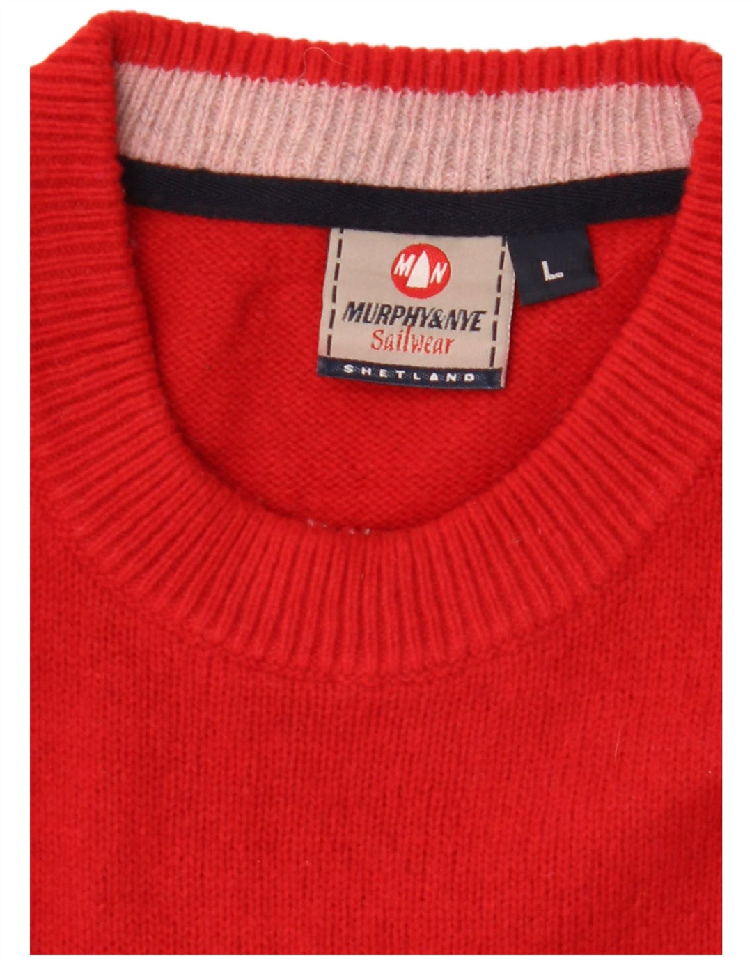Murphy & Nye - Jersey de cuello redondo para hombre, talla grande, color rojo