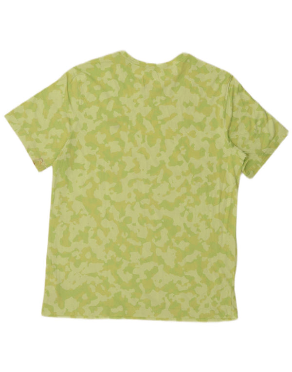 Camiseta Nike Hombre Top Large Verde Camuflaje Algodón