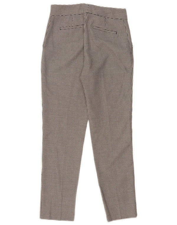 Reiss Pantalones de traje de cintura alta para mujer UK 10 Small W28 L29 Black Houndstooth