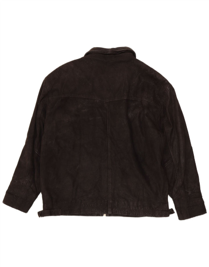 Vintage hombres chaqueta de cuero Reino Unido 40 marrón grande