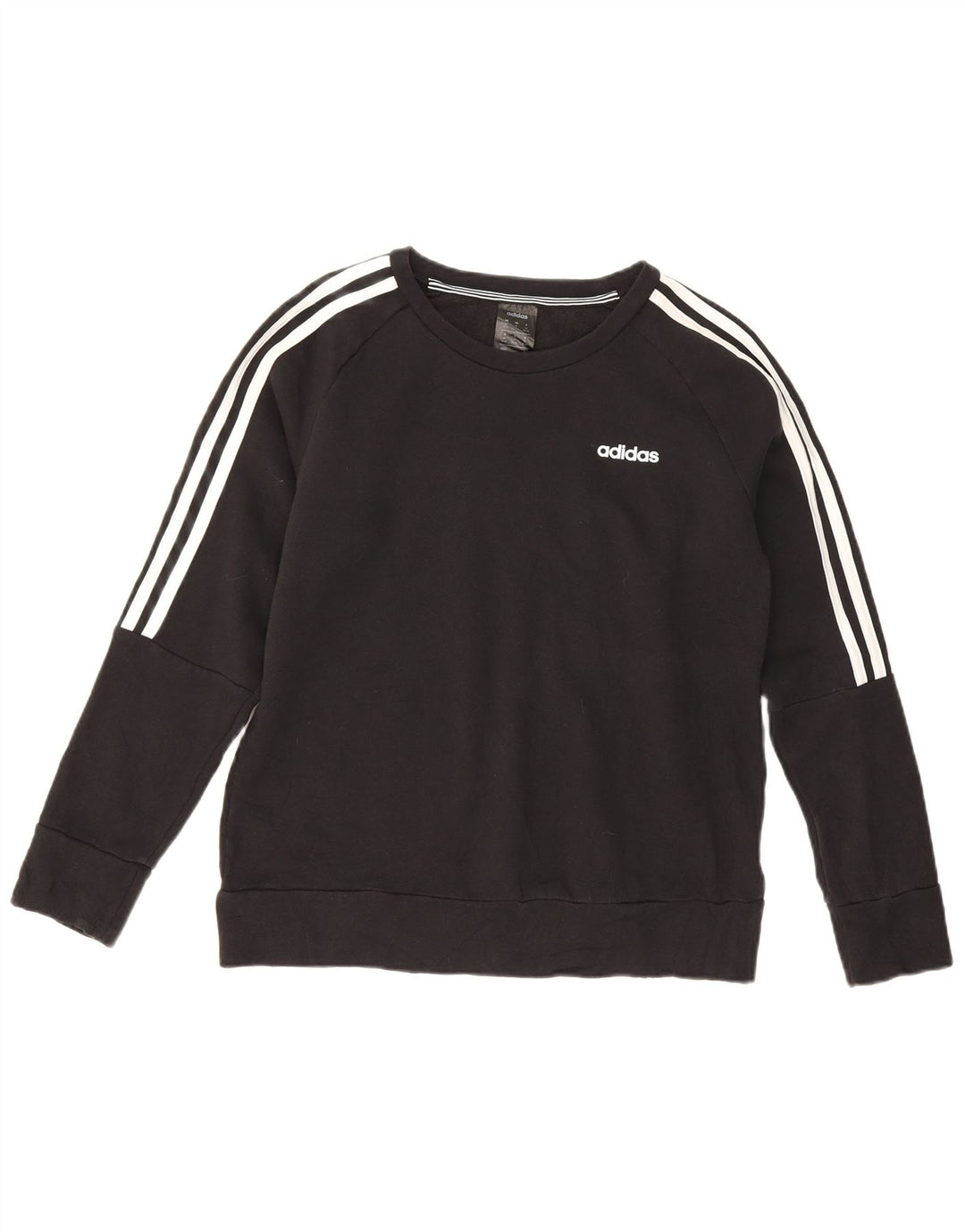 Adidas Mujer Sudadera Jumper UK 12/14 Mediano Negro Algodón