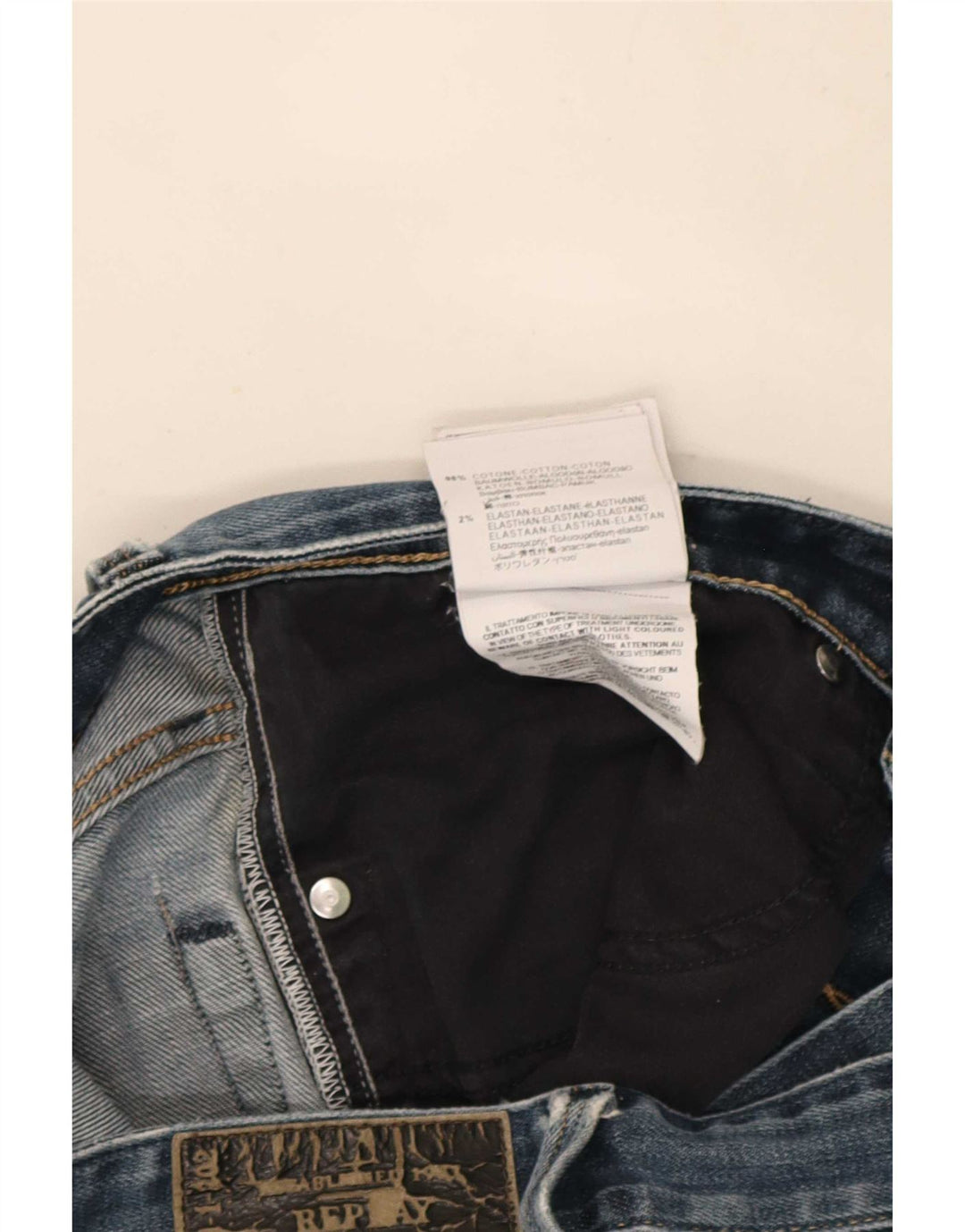 Vaqueros ajustados para hombre Replay W32 L32 Algodón azul
