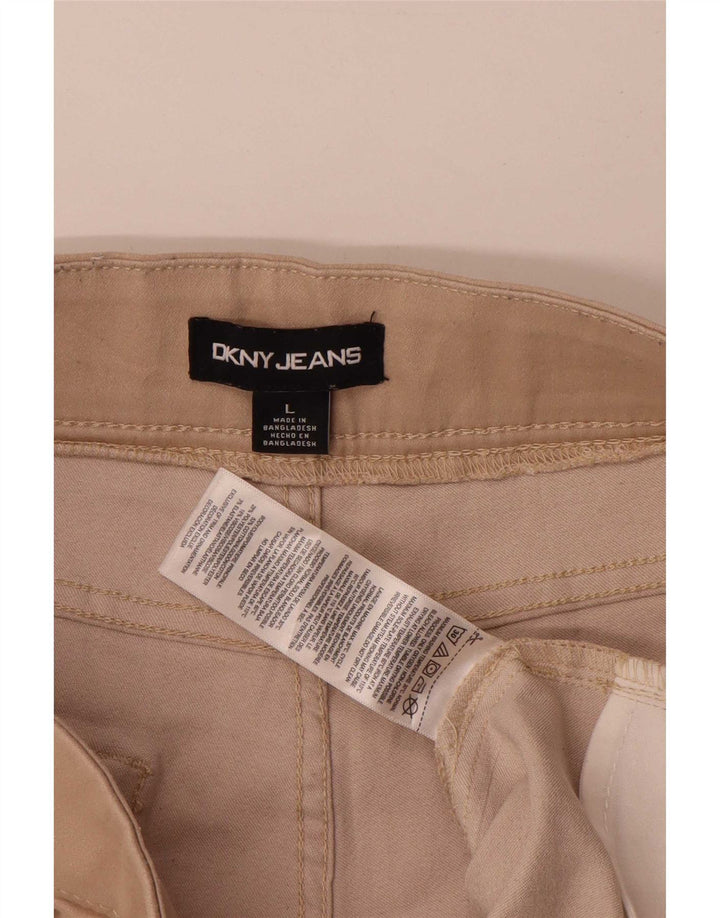 Dkny Pantalones Cortos Casuales Para Mujer Grande W34 Algodón Beige