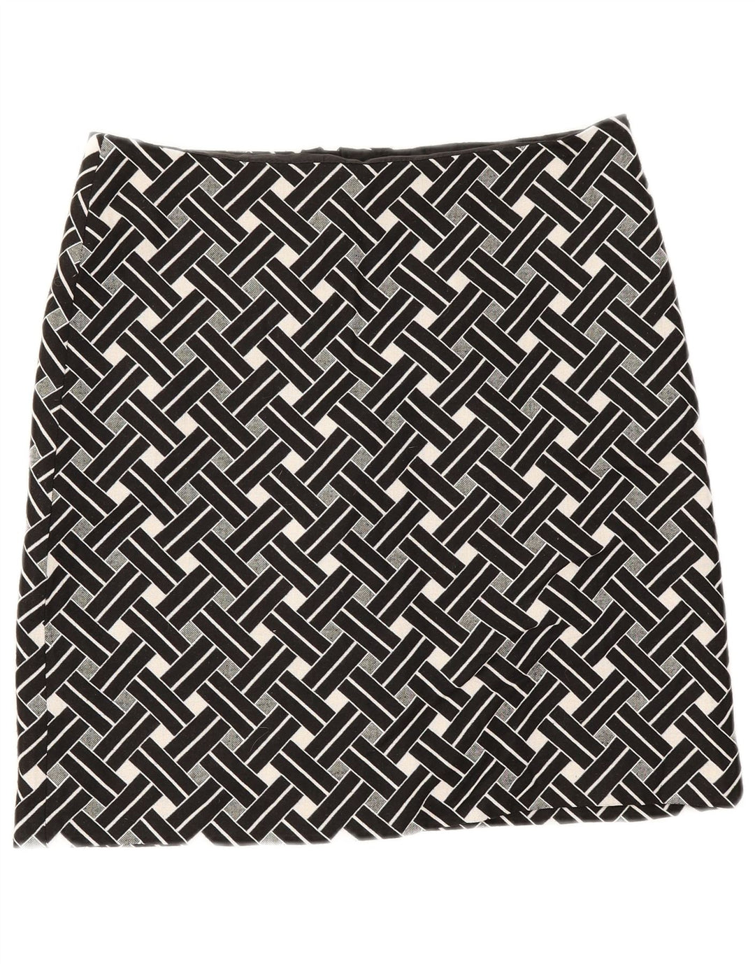 Marks & Spencer Falda recta para mujer UK 12 Medium W32 Negro Geométrico