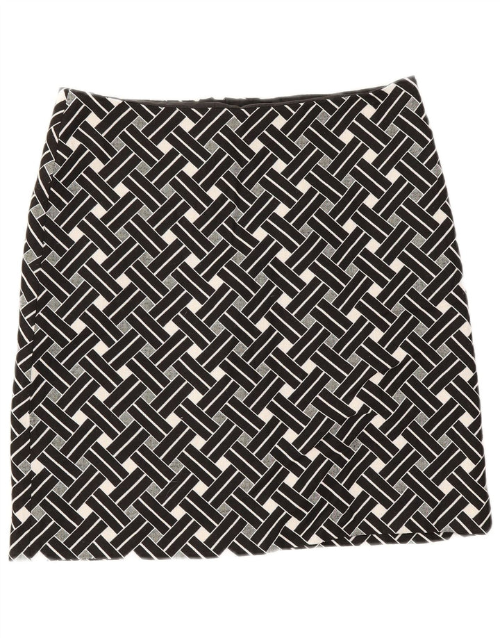 Marks & Spencer Falda recta para mujer UK 12 Medium W32 Negro Geométrico