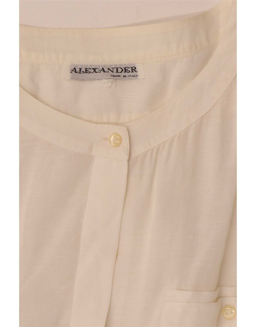 Alexander Blusa de manga corta para mujer UK 44 Grande Blanco