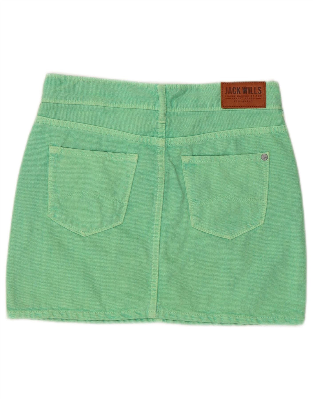 JACK WILLS Falda vaquera para mujer UK 4 XS W26 Algodón verde