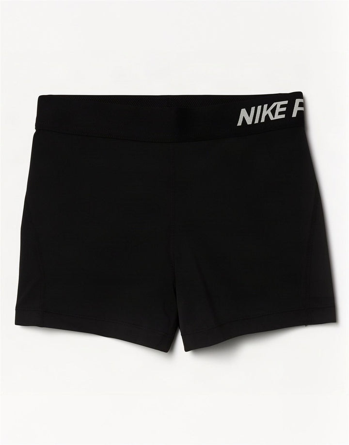 Nike Dri Fit Graphic - Pantalones cortos deportivos para mujer, talla 8, poliéster, color negro