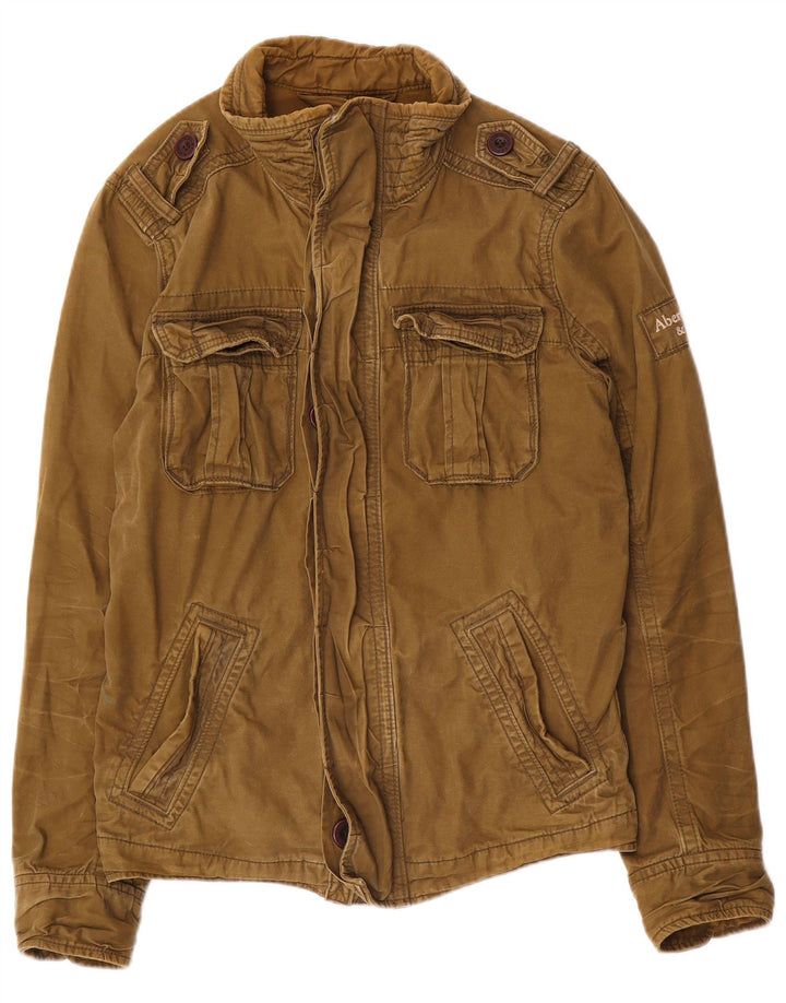 ABERCROMBIE & FITCH Chaqueta militar para hombre UK 36 Small Caqui