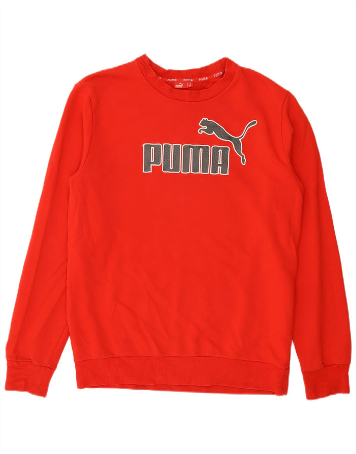 Puma Hombre Sudadera Gráfica Jumper Algodón Rojo Mediano