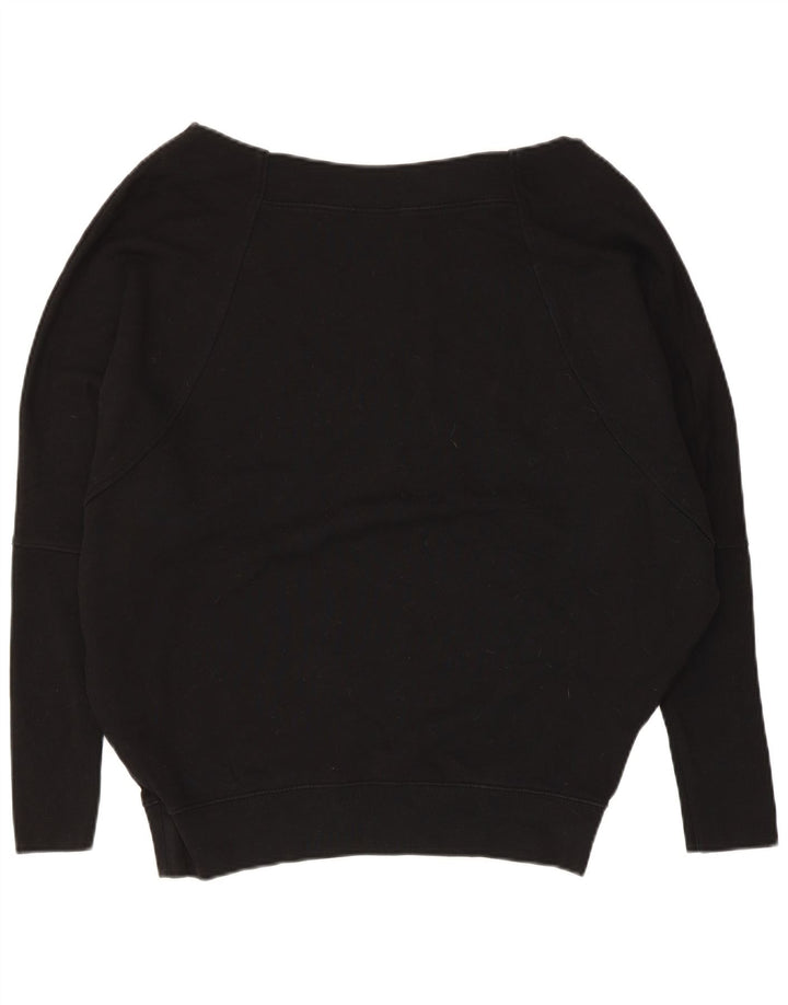 ALL SAINTS Sudadera extragrande para mujer Jersey UK 14 Mediano Algodón negro
