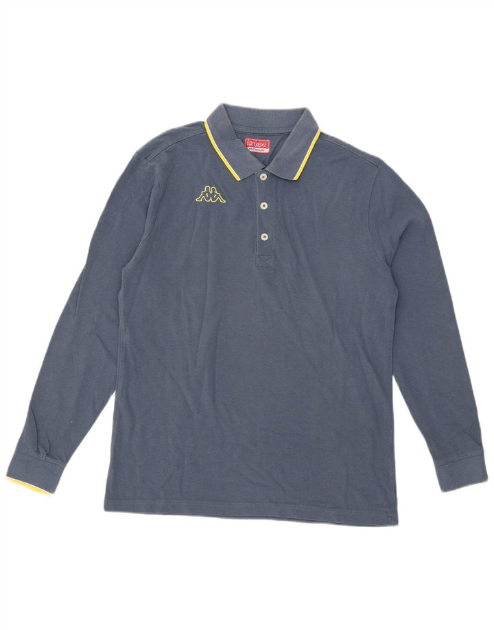 Kappa Hombre Polo De Manga Larga Azul Medio