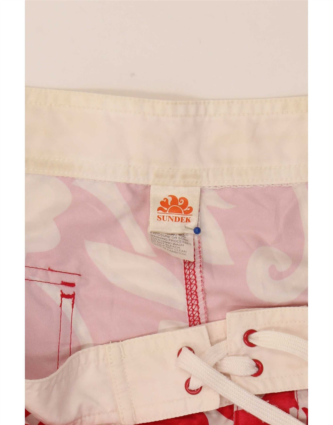 Sundek Bañador Hombre Poliéster Floral Rojo Grande