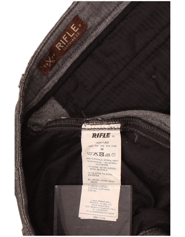 Pantalones ajustados para hombre Rifle W38 L34 Algodón gris en espiga