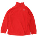 Kappa Hombre Jersey De Forro Polar Con Cremallera Y Cuello Medio Poliéster Rojo