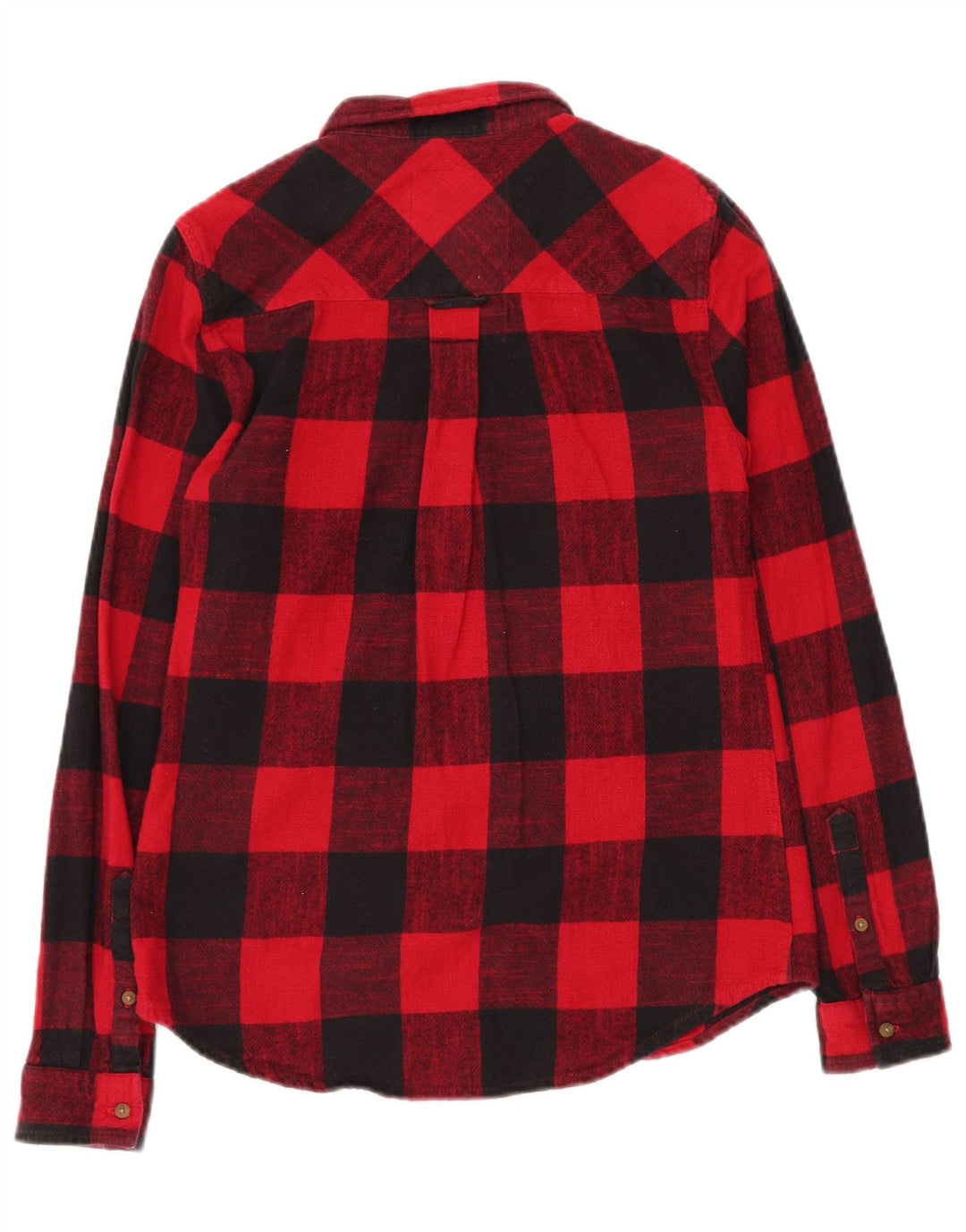 Superdry Camisa De Franela De Corte Clásico para Mujer, Talla Pequeña, Algodón A Cuadros Rojo