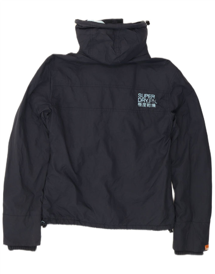 Superdry Chaqueta Cortavientos Con Capucha Para Mujer UK 44 Medium Azul Marino Nylon