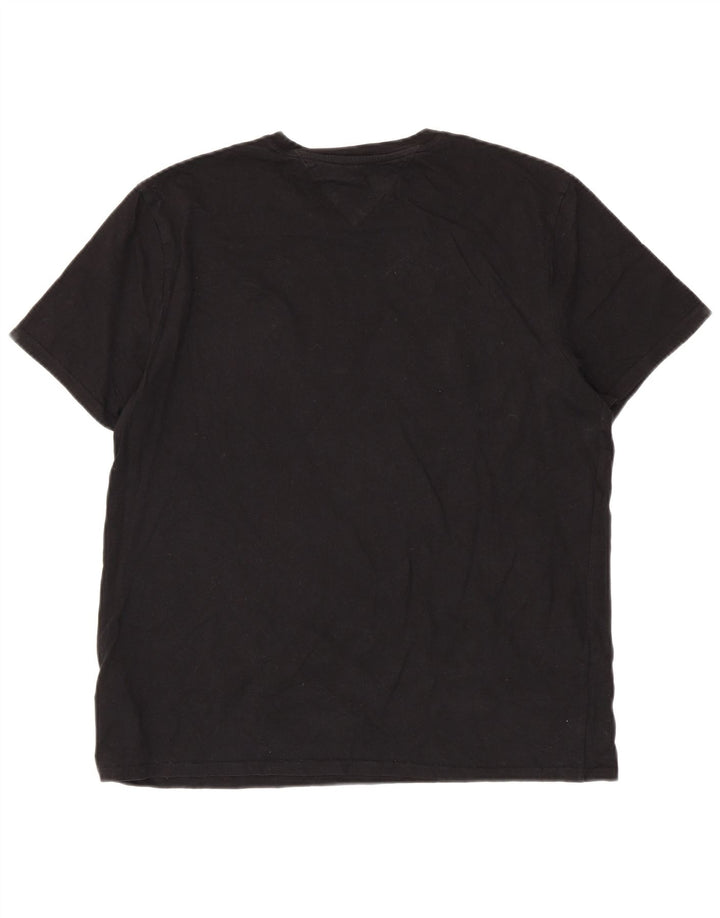 Tommy Hilfiger - Camiseta para hombre, talla grande, algodón negro