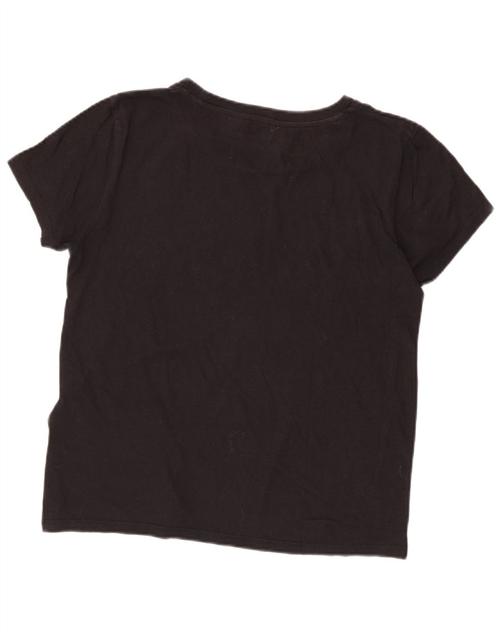 Levi's Camiseta gráfica para mujer Top UK 44 Algodón negro mediano