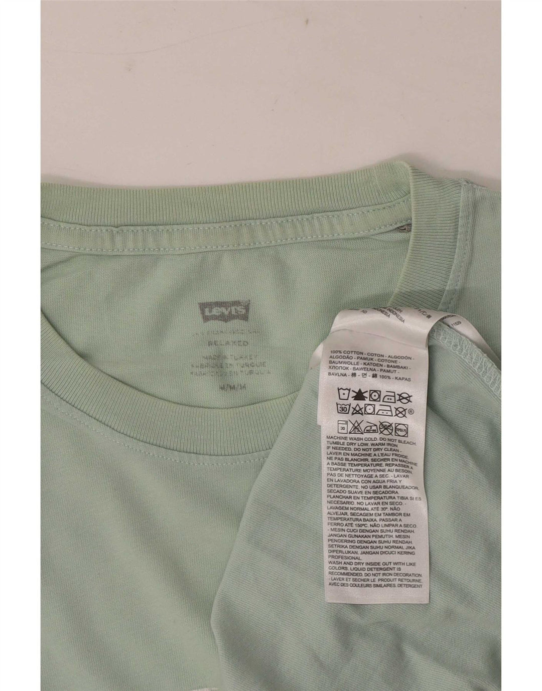 Levi's Camiseta con gráfico de corte relajado para hombre Top de algodón verde medio