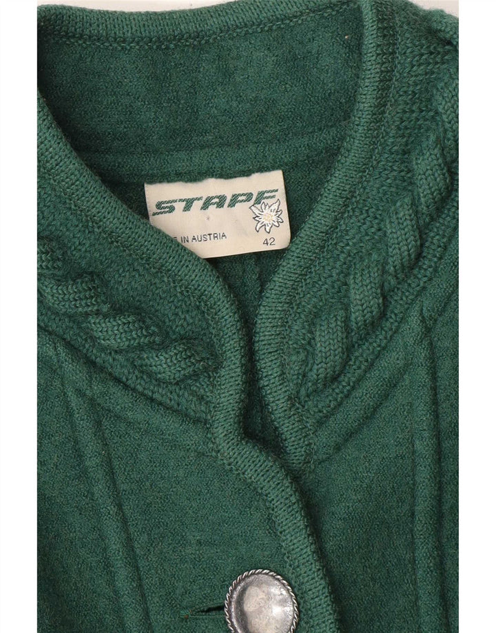 Stapf Abrigo gráfico para mujer EU 42 Lana nueva floral verde grande