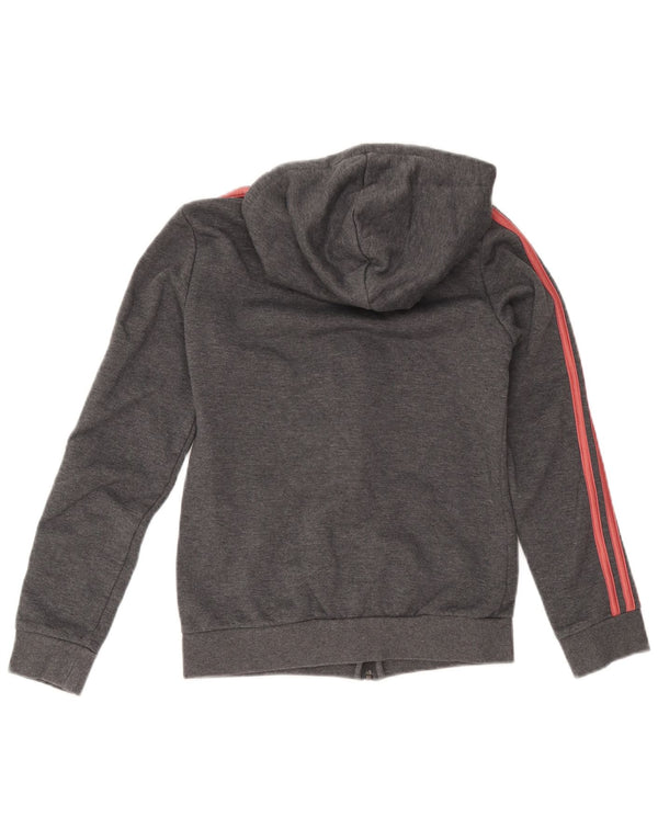 Adidas Sudadera con capucha y cremallera para mujer UK 4/6 XS Gris Algodón