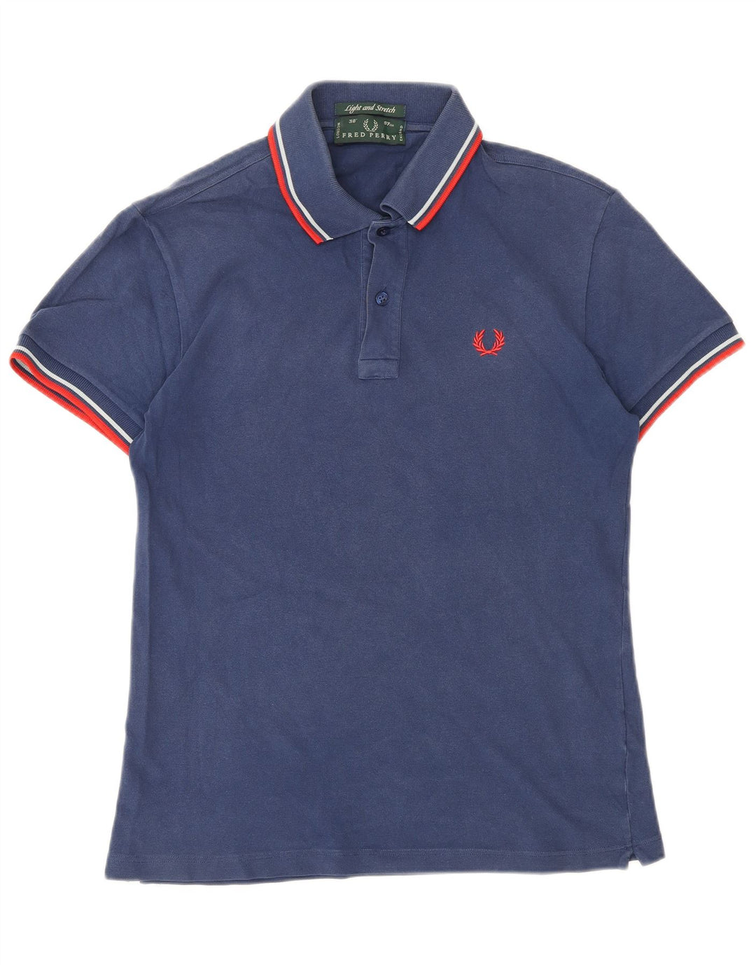FRED PERRY Polo para hombre pequeño algodón azul marino