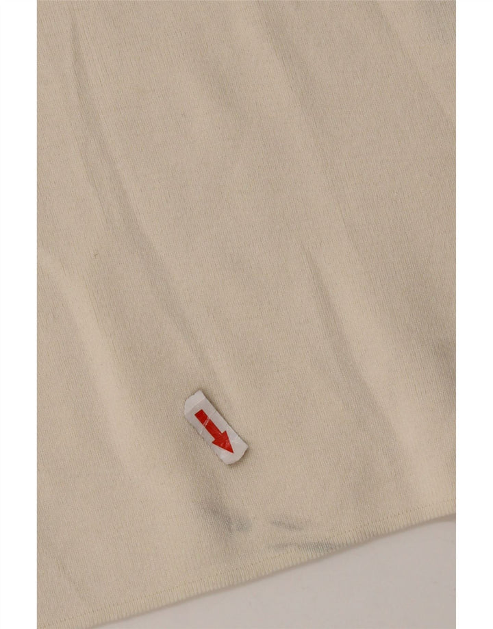 Zara Camiseta Extragrande para Mujer Top UK 44 Medium Off White Viscosa