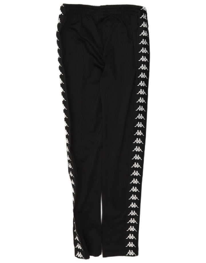 Kappa Hombre Pantalones De Chándal Gráfico Small Poliéster Negro