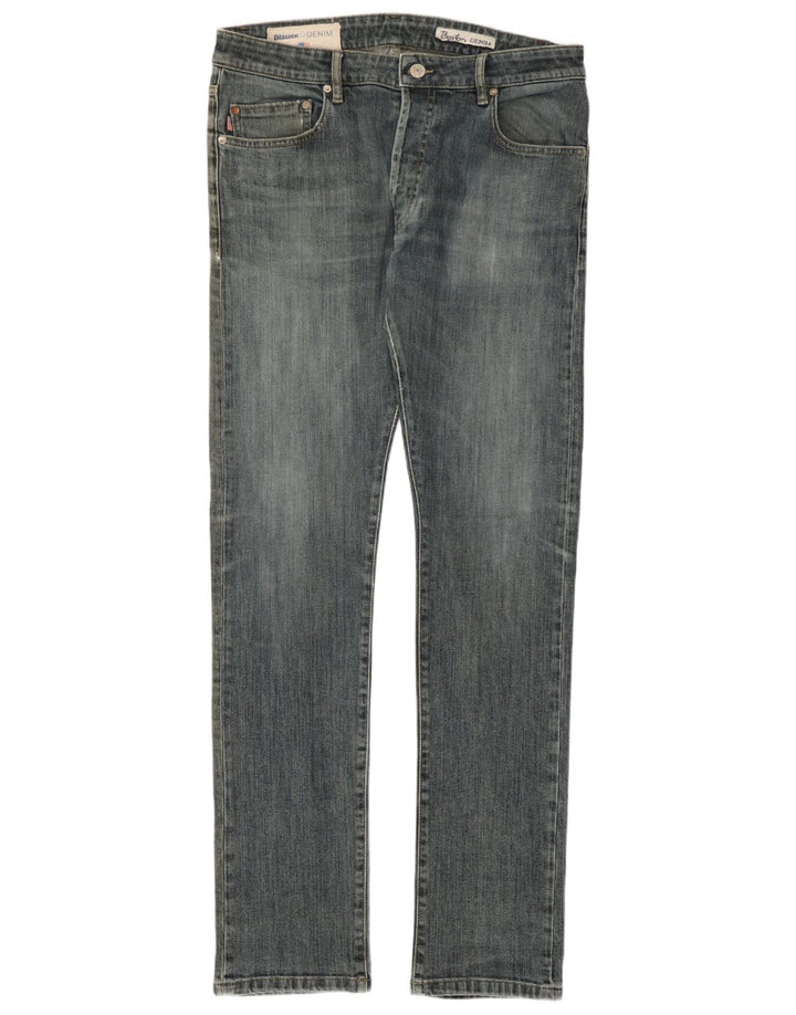 Blauer Vaqueros Slim para Hombre W34 L34 Algodón Azul