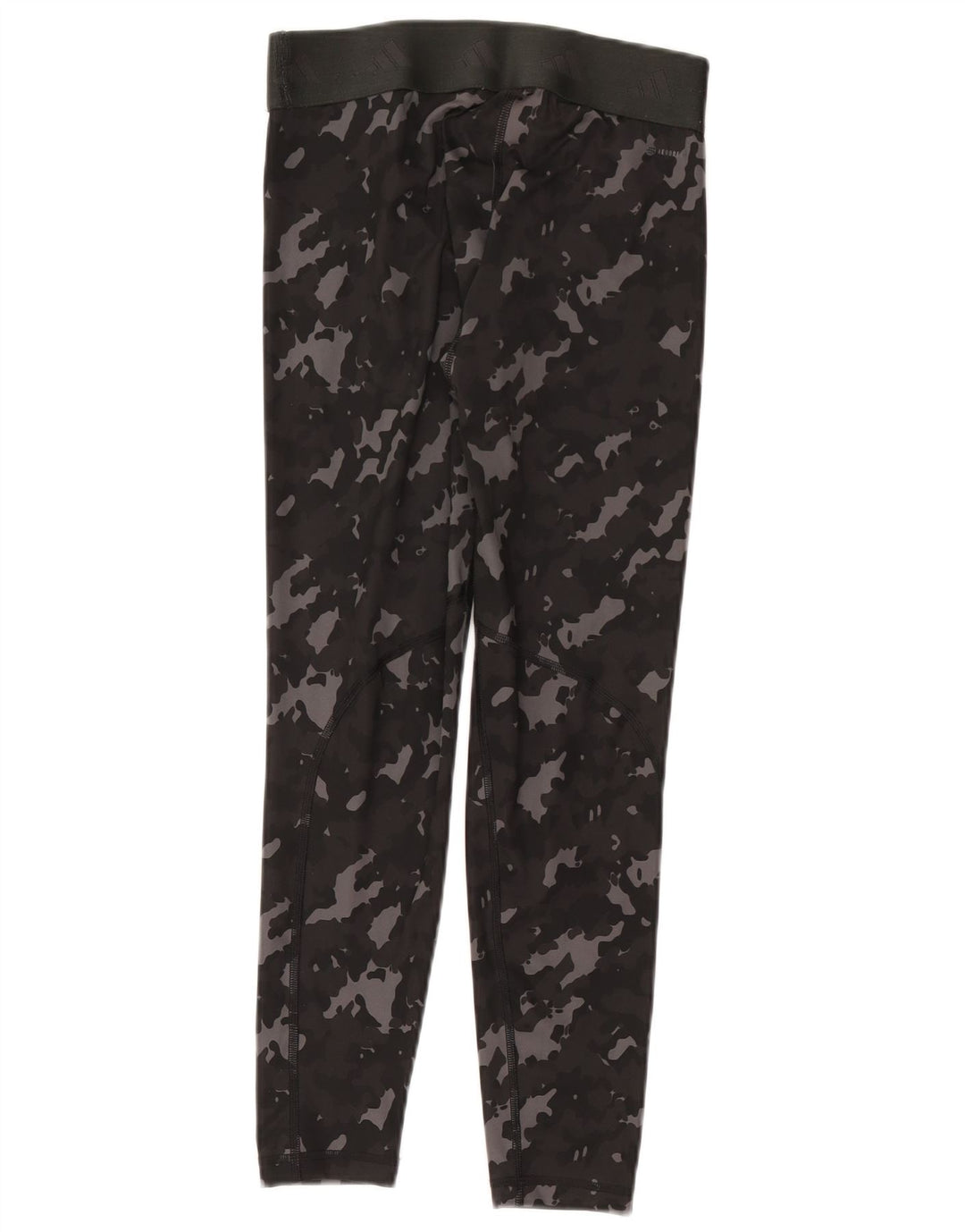 Leggings ajustados para mujer ADIDAS UK 12/14 Medium Black Camuflaje