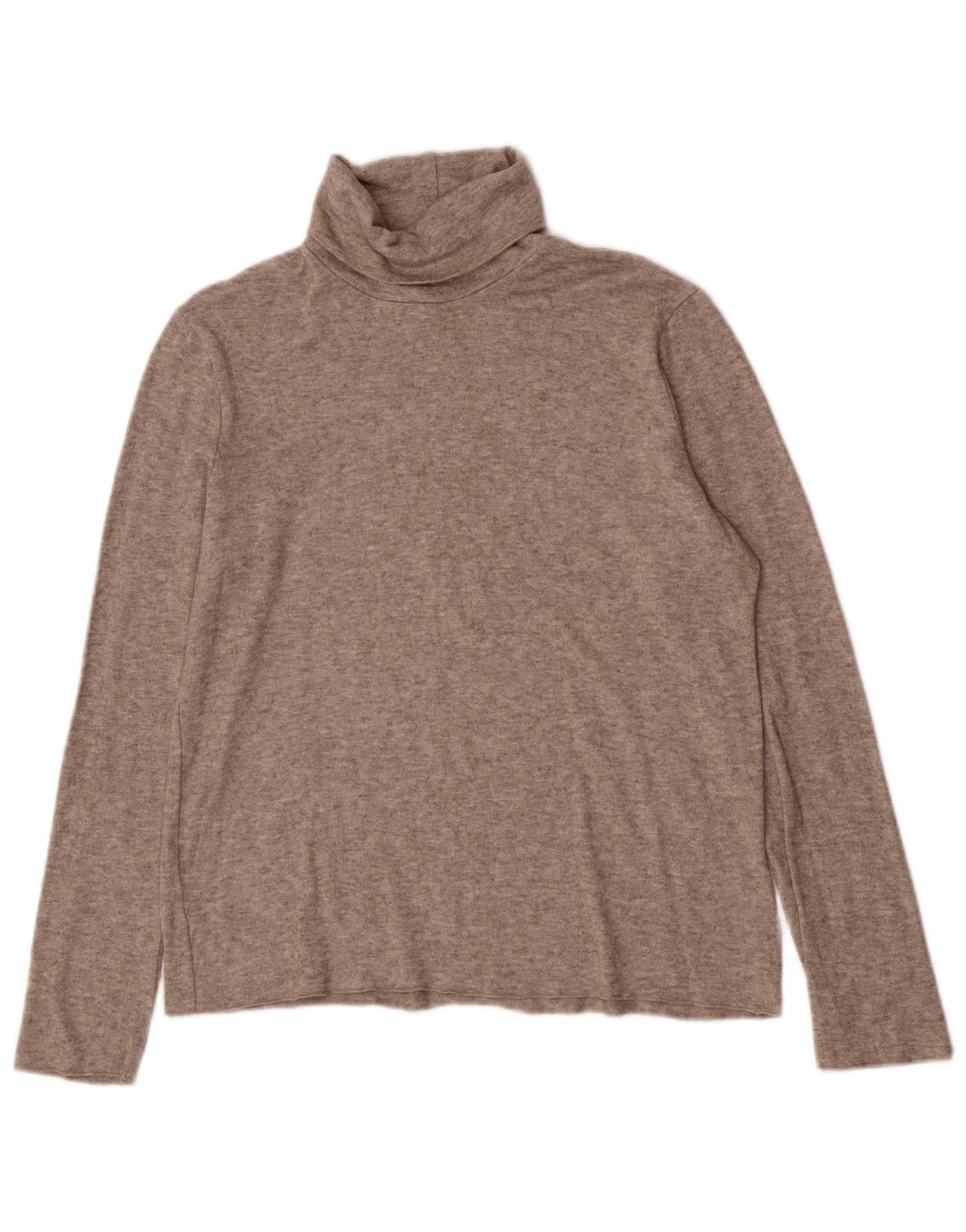 Zara Mujer Blusa Con Cuello Vuelto Top UK 40 XL Marrón