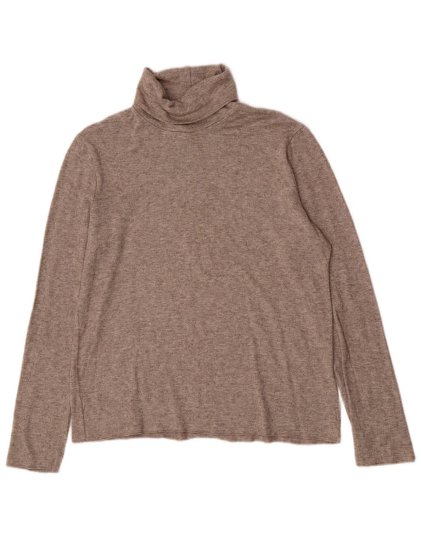 Zara Mujer Blusa Con Cuello Vuelto Top UK 40 XL Marrón