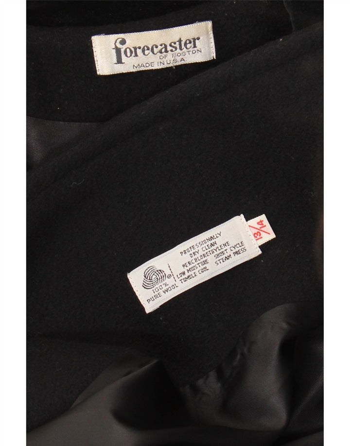 FORECASTER OF BOSTON Abrigo de doble botonadura para mujer talla 13/14 mediano negro