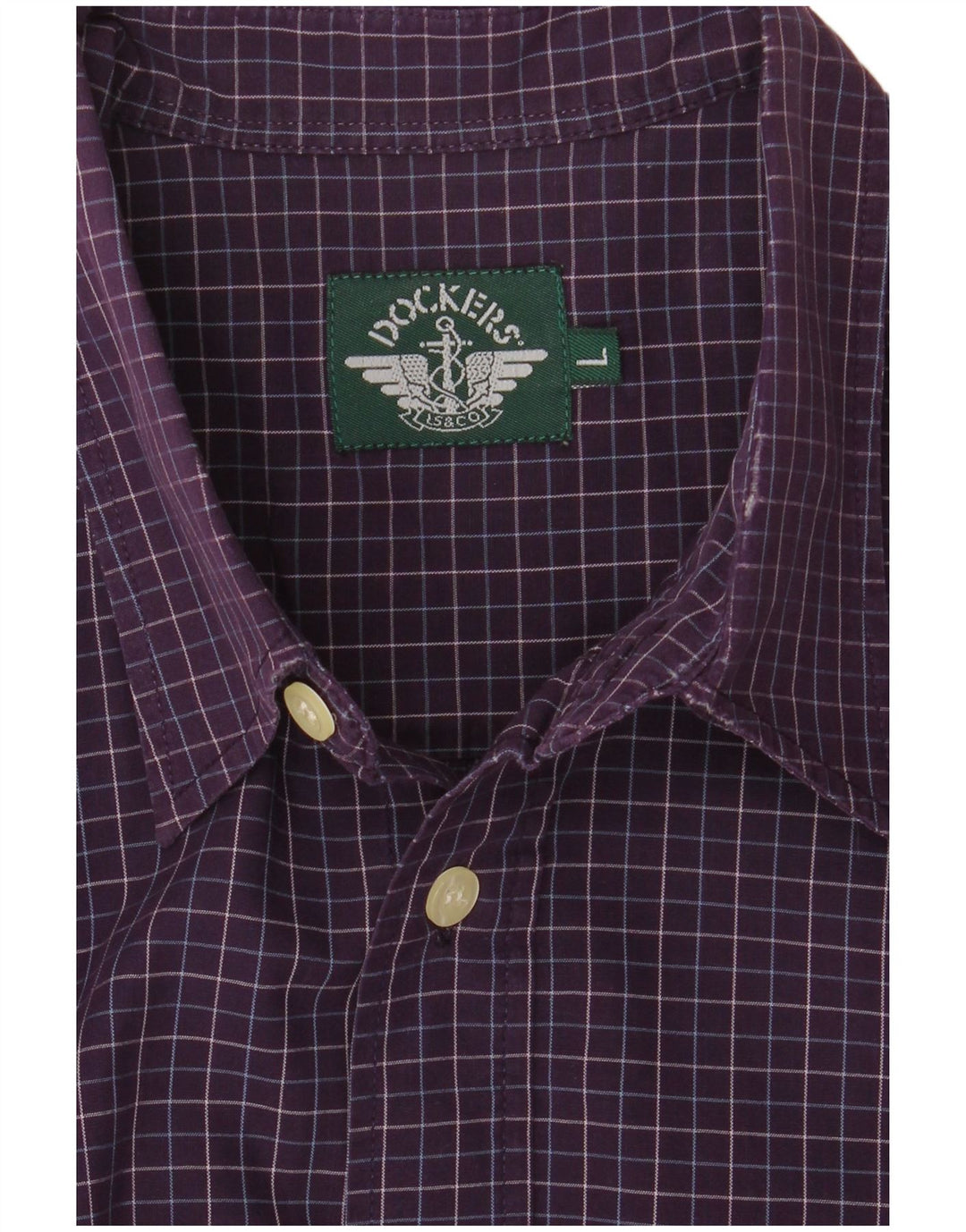 Camisa Dockers Hombre A Cuadros Large Purple Check