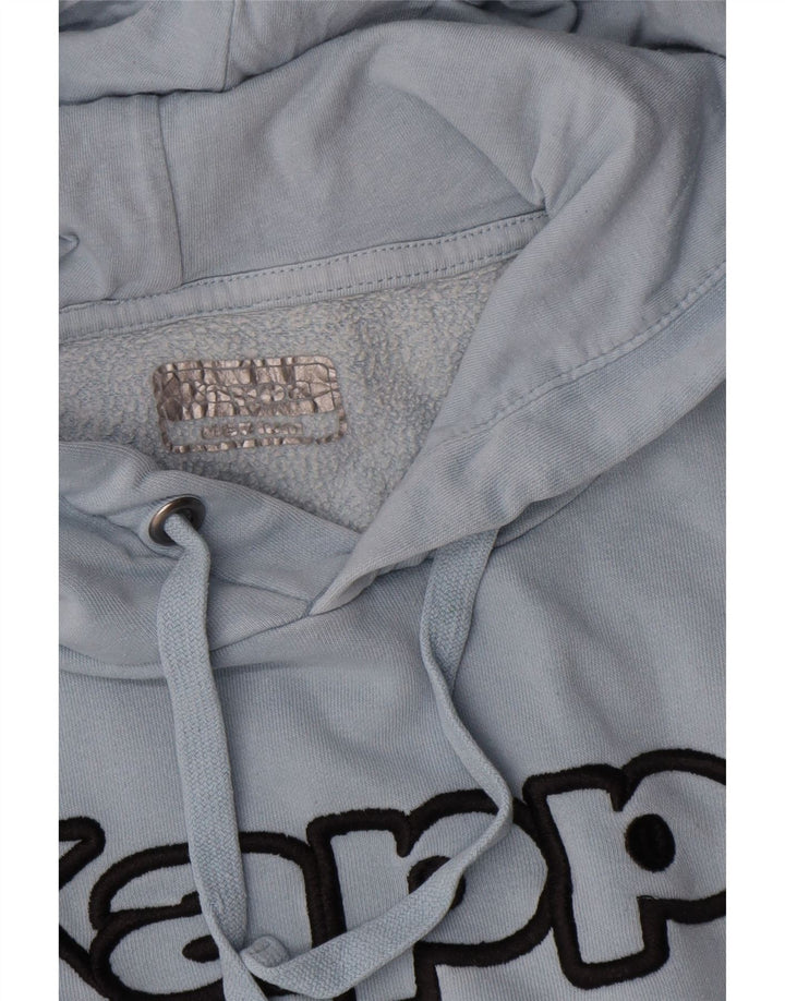 Kappa Hombre Sudadera Con Capucha Gráfica Jersey De Algodón Azul Medio