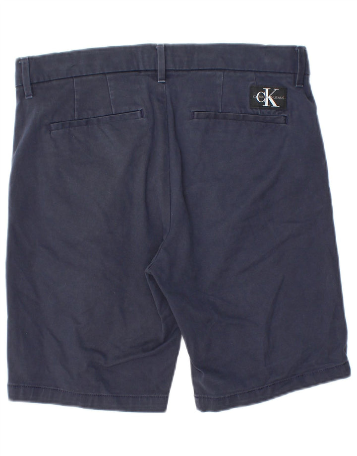 Pantalones cortos chinos Calvin Klein para hombre W30 Algodón azul marino mediano